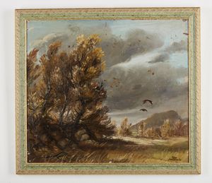 LOMBARDO UGO (n. 1922) - Paesaggio autunnale.