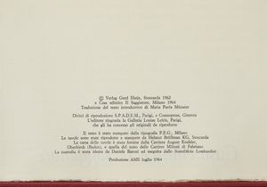 PICASSO PABLO (1881 - 1973) : Incisioni su Linoleum di Picasso.  - Asta Asta 394 | ARTE MODERNA E CONTEMPORANEA Virtuale - Associazione Nazionale - Case d'Asta italiane