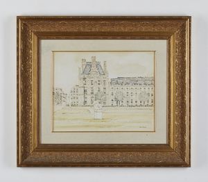 TAMBURI ORFEO (1910 - 1994) : Palazzo antico.  - Asta Asta 394 | ARTE MODERNA E CONTEMPORANEA Virtuale - Associazione Nazionale - Case d'Asta italiane