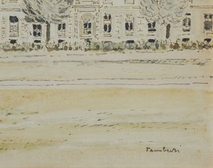 TAMBURI ORFEO (1910 - 1994) : Palazzo antico.  - Asta Asta 394 | ARTE MODERNA E CONTEMPORANEA Virtuale - Associazione Nazionale - Case d'Asta italiane