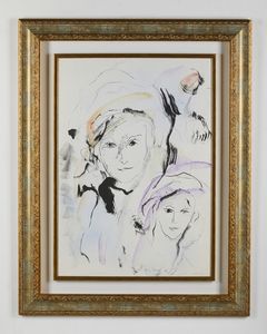 TRECCANI ERNESTO (1920 - 2009) : Volti.  - Asta Asta 394 | ARTE MODERNA E CONTEMPORANEA Virtuale - Associazione Nazionale - Case d'Asta italiane