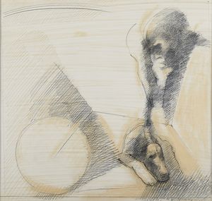 FRANCESE FRANCO (1920 - 1996) - Studio per Melanconia di Durer.