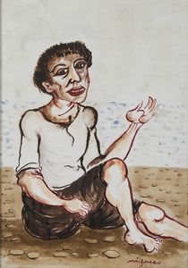 MIGNECO GIUSEPPE (1908 - 1997) - Pescatore.