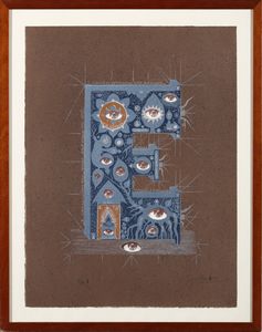 HARLOFF GUY (1933 - 1991) : Lotto composto da n.5 fogli. Dalla cartella Voyelles. Arthur Rimbaud.  - Asta Asta 394 | ARTE MODERNA E CONTEMPORANEA Virtuale - Associazione Nazionale - Case d'Asta italiane