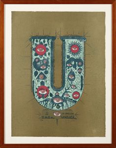 HARLOFF GUY (1933 - 1991) : Lotto composto da n.5 fogli. Dalla cartella Voyelles. Arthur Rimbaud.  - Asta Asta 394 | ARTE MODERNA E CONTEMPORANEA Virtuale - Associazione Nazionale - Case d'Asta italiane