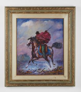 GONZAGA GIOVAN FRANCESCO (1921 - 2007 circa) : Buttero al guado.  - Asta Asta 394 | ARTE MODERNA E CONTEMPORANEA Virtuale - Associazione Nazionale - Case d'Asta italiane