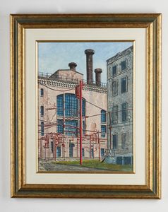 CAPUTO  TONINO (n. 1933) : Centrale elettrica, Jersey City.  - Asta Asta 394 | ARTE MODERNA E CONTEMPORANEA Virtuale - Associazione Nazionale - Case d'Asta italiane