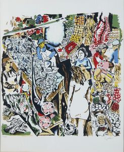GUTTUSO RENATO (1912 - 1987) - Vucciria.
