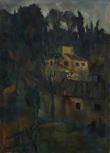 OMICCIOLI  GIOVANNI (1901 - 1975) - Villa Strohl Fern.