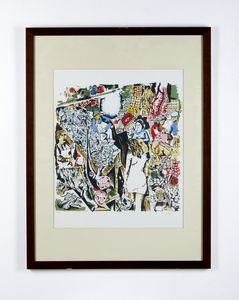 GUTTUSO RENATO (1912 - 1987) : Vucciria.  - Asta Asta 394 | ARTE MODERNA E CONTEMPORANEA Virtuale - Associazione Nazionale - Case d'Asta italiane