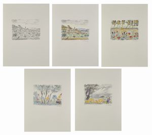 CASCELLA MICHELE (1892 - 1989) : Gabriele d'annunzio otto poesie.  - Asta Asta 394 | ARTE MODERNA E CONTEMPORANEA Virtuale - Associazione Nazionale - Case d'Asta italiane