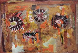 PRAMPOLINI HIERO (1913 - 1973) - Fiori d'Agosto.