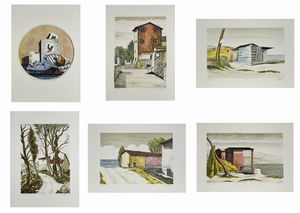 BARTOLINI SIGRFIDO (1932 - 2007) - Cartella composta da n.6 fogli. Felici Memorie.