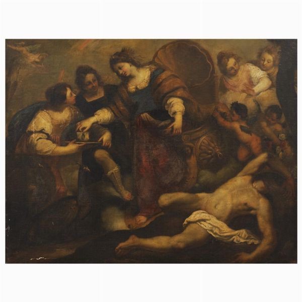 Scuola genovese, sec. XVII  - Asta ARCADE | DIPINTI DAL SECOLO XVI AL XVIII - Associazione Nazionale - Case d'Asta italiane