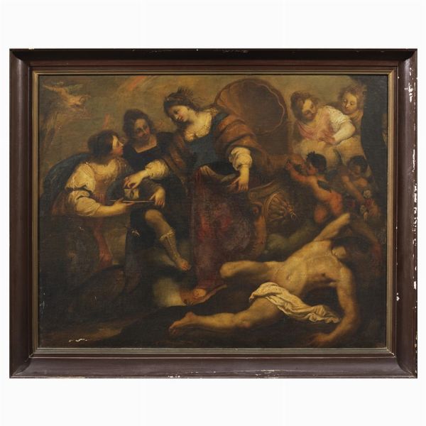 Scuola genovese, sec. XVII  - Asta ARCADE | DIPINTI DAL SECOLO XVI AL XVIII - Associazione Nazionale - Case d'Asta italiane