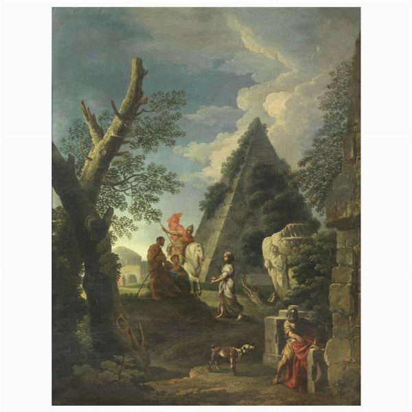 Scuola romana, sec. XVIII  - Asta ARCADE | DIPINTI DAL SECOLO XVI AL XVIII - Associazione Nazionale - Case d'Asta italiane