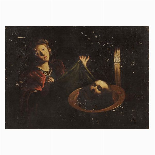 Artista caravaggesco francese, sec. XVII  - Asta ARCADE | DIPINTI DAL SECOLO XVI AL XVIII - Associazione Nazionale - Case d'Asta italiane