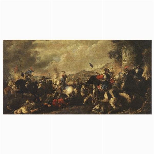 Attribuiti a Jacques Courtois detto il Borgognone  - Asta ARCADE | DIPINTI DAL SECOLO XVI AL XVIII - Associazione Nazionale - Case d'Asta italiane