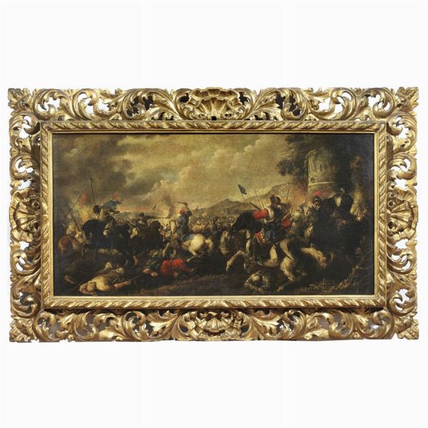 Attribuiti a Jacques Courtois detto il Borgognone  - Asta ARCADE | DIPINTI DAL SECOLO XVI AL XVIII - Associazione Nazionale - Case d'Asta italiane