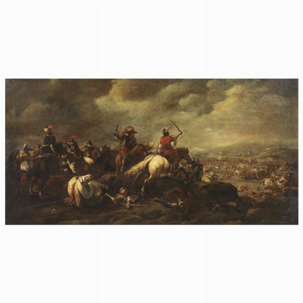 Attribuiti a Jacques Courtois detto il Borgognone  - Asta ARCADE | DIPINTI DAL SECOLO XVI AL XVIII - Associazione Nazionale - Case d'Asta italiane