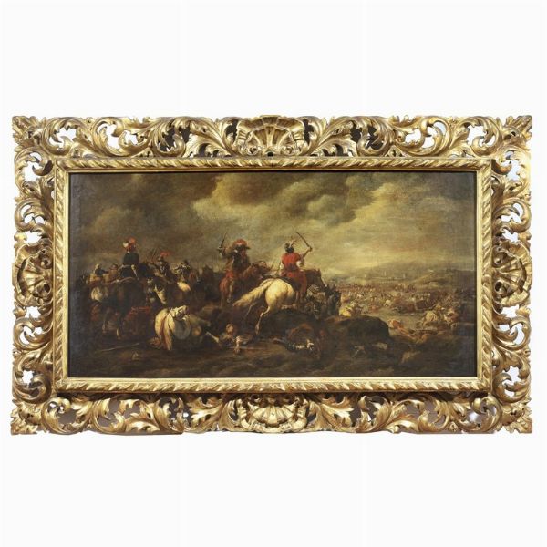 Attribuiti a Jacques Courtois detto il Borgognone  - Asta ARCADE | DIPINTI DAL SECOLO XVI AL XVIII - Associazione Nazionale - Case d'Asta italiane