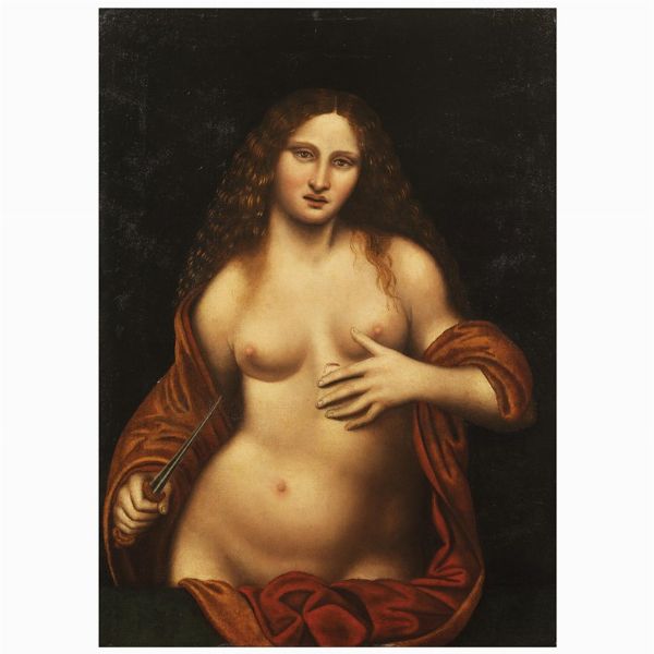 Seguace di Leonardo da Vinci, prima met&agrave; sec. XVI  - Asta ARCADE | DIPINTI DAL SECOLO XVI AL XVIII - Associazione Nazionale - Case d'Asta italiane