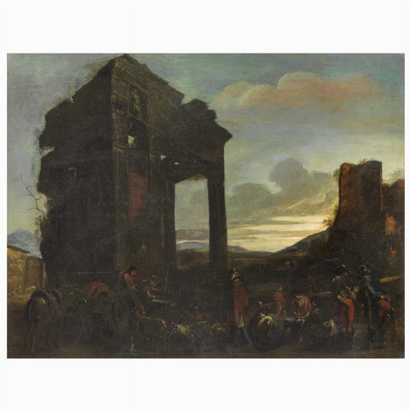 Cerchia di Leonard Bramer, sec. XVII  - Asta ARCADE | DIPINTI DAL SECOLO XVI AL XVIII - Associazione Nazionale - Case d'Asta italiane