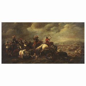 Attribuiti a Jacques Courtois detto il Borgognone  - Asta ARCADE | DIPINTI DAL SECOLO XVI AL XVIII - Associazione Nazionale - Case d'Asta italiane