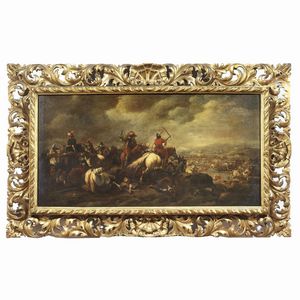 Attribuiti a Jacques Courtois detto il Borgognone  - Asta ARCADE | DIPINTI DAL SECOLO XVI AL XVIII - Associazione Nazionale - Case d'Asta italiane