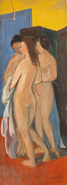 Francesco Menzio : Senza titolo (Tre nudi femminili)  - Asta Opere di arte moderna e dalla Collezione di Eugenio Battisti - Associazione Nazionale - Case d'Asta italiane