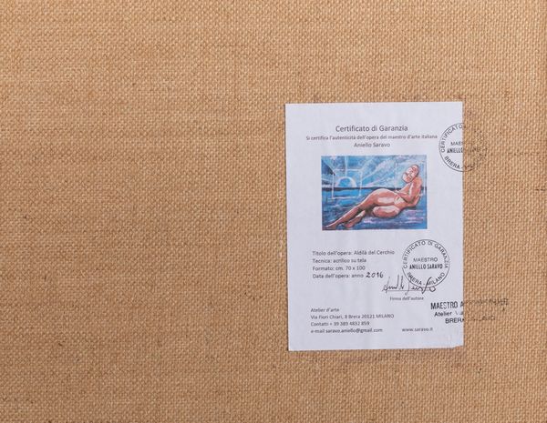 Aniello Saravo : Alidl del Cerchio  - Asta Opere di arte moderna e dalla Collezione di Eugenio Battisti - Associazione Nazionale - Case d'Asta italiane