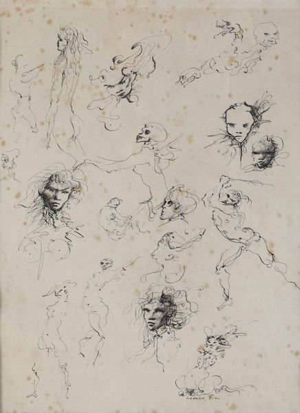 Leonor Fini : Senza titolo  - Asta Opere di arte moderna e dalla Collezione di Eugenio Battisti - Associazione Nazionale - Case d'Asta italiane