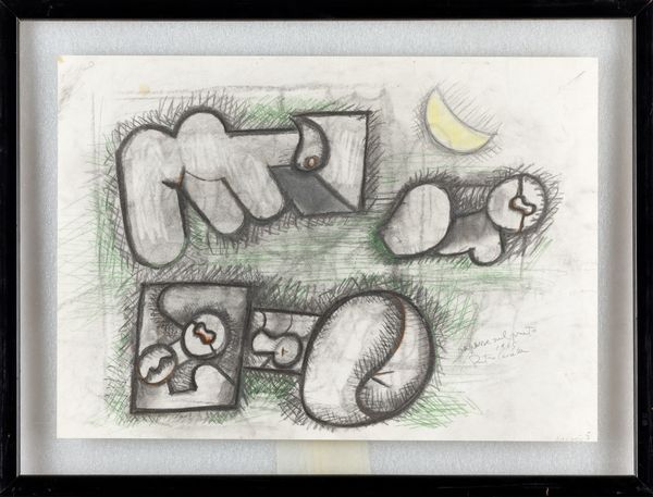 PIETRO CASCELLA : Ragazze sul prato  - Asta Opere di arte moderna e dalla Collezione di Eugenio Battisti - Associazione Nazionale - Case d'Asta italiane