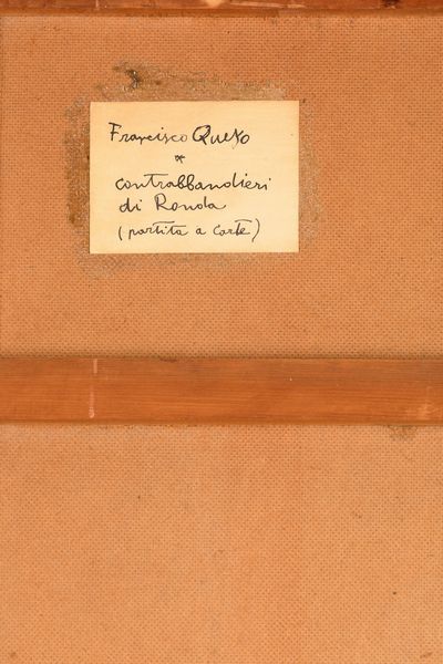 Salvatore Fiume : Contrabbandieri di ronda (partita di carte)  - Asta Opere di arte moderna e dalla Collezione di Eugenio Battisti - Associazione Nazionale - Case d'Asta italiane