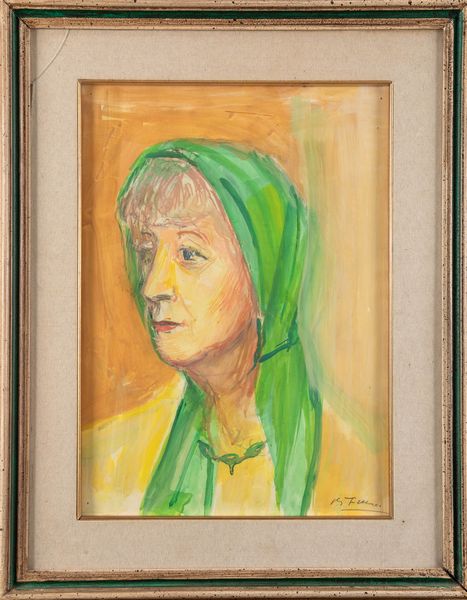 Achille Funi : Ritratto femminile con manto verde  - Asta Opere di arte moderna e dalla Collezione di Eugenio Battisti - Associazione Nazionale - Case d'Asta italiane