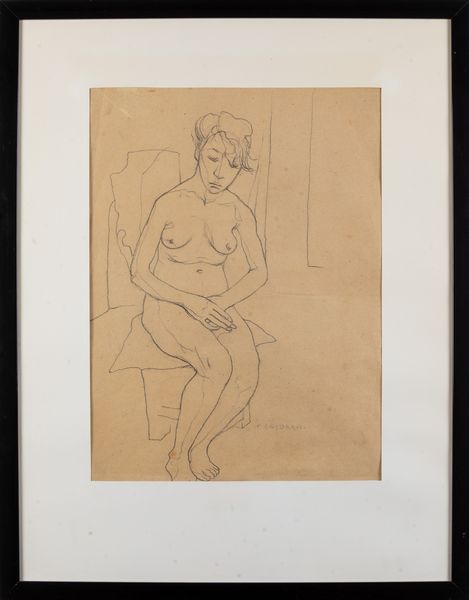 Felice Casorati : Nudo seduto  - Asta Opere di arte moderna e dalla Collezione di Eugenio Battisti - Associazione Nazionale - Case d'Asta italiane