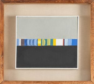 GIANCARLO BARGONI : Due gialli guida  - Asta Opere di arte moderna e dalla Collezione di Eugenio Battisti - Associazione Nazionale - Case d'Asta italiane