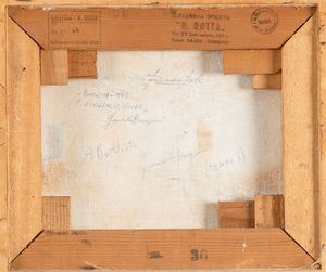 GIANCARLO BARGONI : Due gialli guida  - Asta Opere di arte moderna e dalla Collezione di Eugenio Battisti - Associazione Nazionale - Case d'Asta italiane