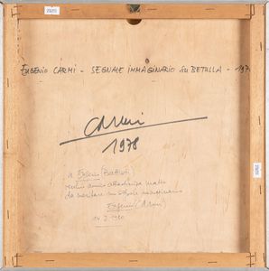 EUGENIO CARMI : Segnale immaginario su betulla  - Asta Opere di arte moderna e dalla Collezione di Eugenio Battisti - Associazione Nazionale - Case d'Asta italiane