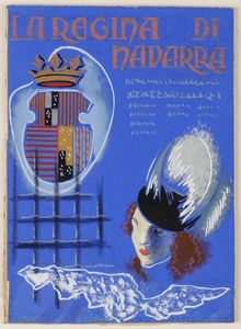 Enrico Prampolini : La regina di Navarra, 1941  - Asta Opere di arte moderna e dalla Collezione di Eugenio Battisti - Associazione Nazionale - Case d'Asta italiane
