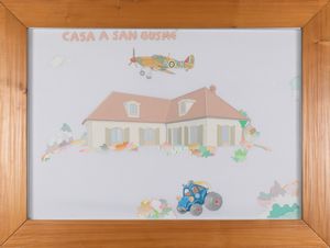 LUCA ALINARI : Casa a San Gusm  - Asta Opere di arte moderna e dalla Collezione di Eugenio Battisti - Associazione Nazionale - Case d'Asta italiane