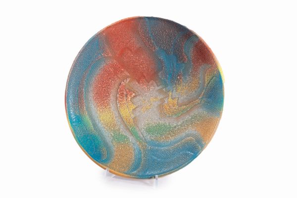 Carlo Zauli : Piatto policromo con rilievi  - Asta Off Season / Arte Moderna e Contemporanea - Associazione Nazionale - Case d'Asta italiane