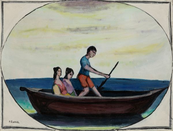 Pompeo Borra : Figure nella barca  - Asta Off Season / Arte Moderna e Contemporanea - Associazione Nazionale - Case d'Asta italiane