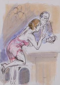 Alberto Sughi - Figure al banco del bar
