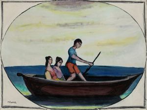 Pompeo Borra - Figure nella barca