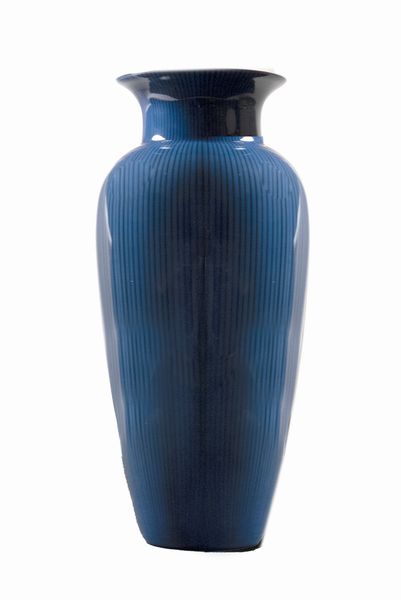 Vaso in vetro di Murano a canne blu e nere, VeArt, anni '80 del Novecento  - Asta Incanti d'arte - Associazione Nazionale - Case d'Asta italiane