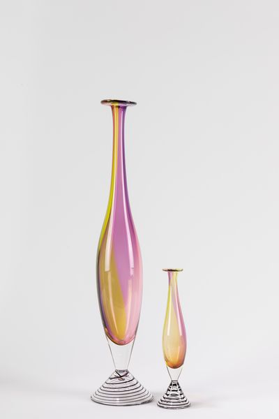 Due vasi in vetro soffiato, secolo XX  - Asta Incanti d'arte - Associazione Nazionale - Case d'Asta italiane