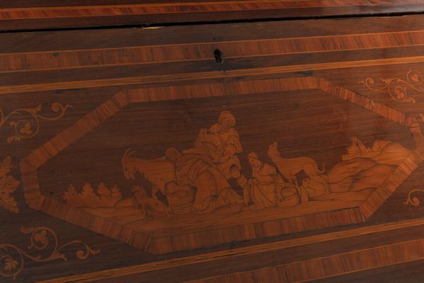 Ribalta lombarda in legno intarsiato, fine secolo XVIII - inizi secolo XIX  - Asta Incanti d'arte - Associazione Nazionale - Case d'Asta italiane