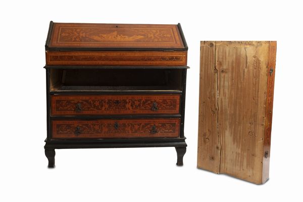 Ribalta lombarda in legno intarsiato, fine secolo XVIII - inizi secolo XIX  - Asta Incanti d'arte - Associazione Nazionale - Case d'Asta italiane