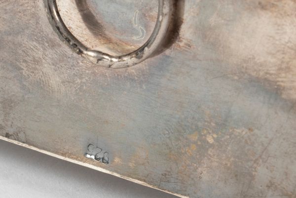 Piccola lampada Hannukkah da parete in argento 925, seconda met del secolo XIX  - Asta Incanti d'arte - Associazione Nazionale - Case d'Asta italiane